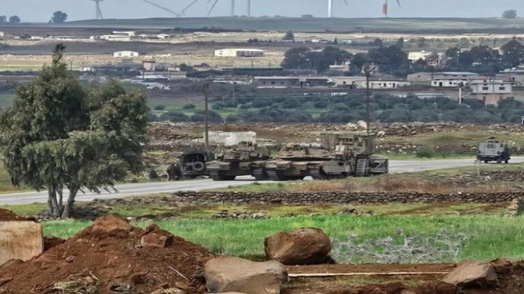 قوات الاحتلال الإسرائيلي تقصف أطراف بيت جن وتتوغل في ريف القنيطرة