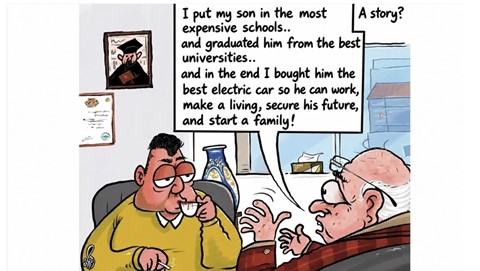 Cartoon by Hamza Hajjaj